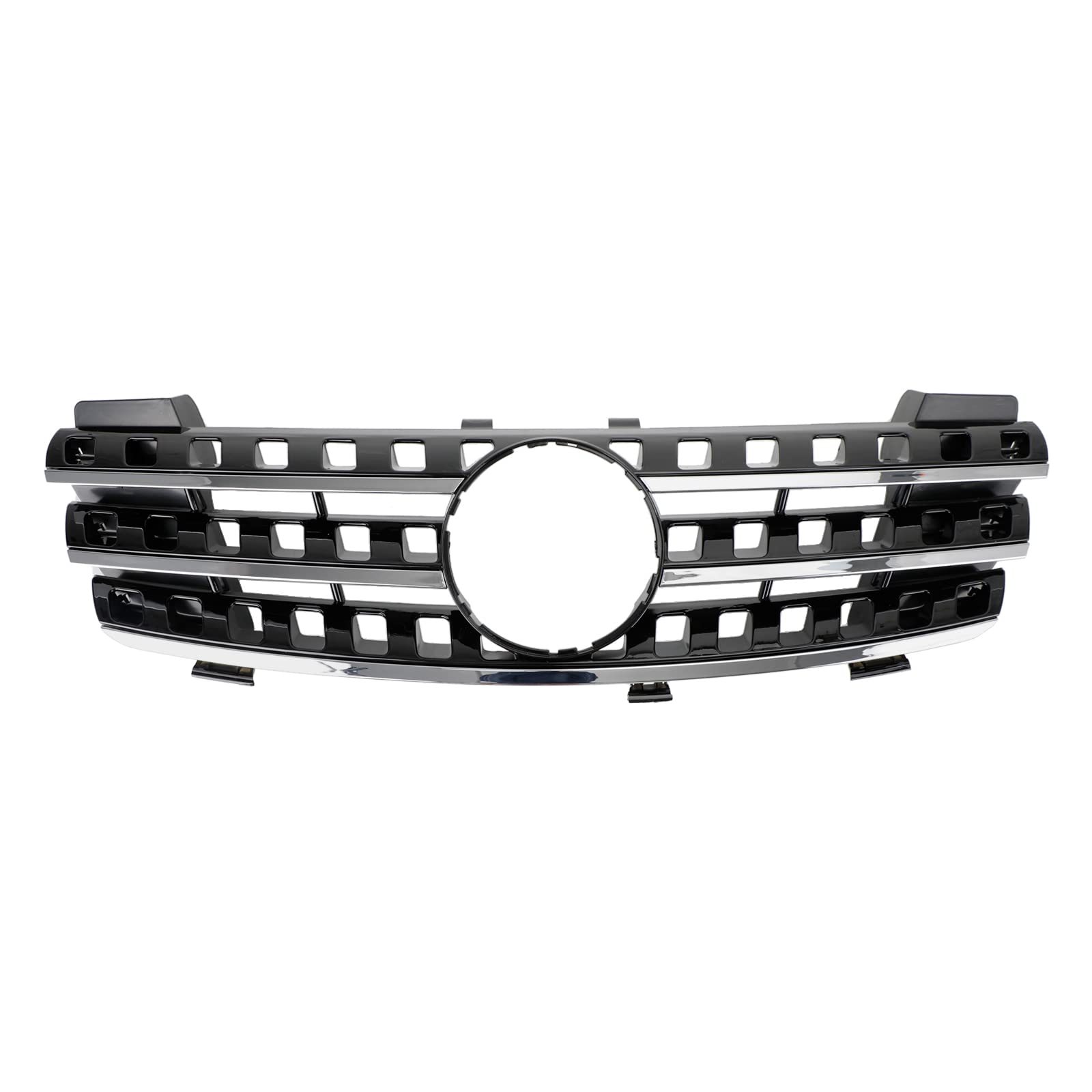 Topteng Front Bumper Grille Grill passend für Mercedes ML-Class W164 2005-2008 Chrome/Black von Topteng