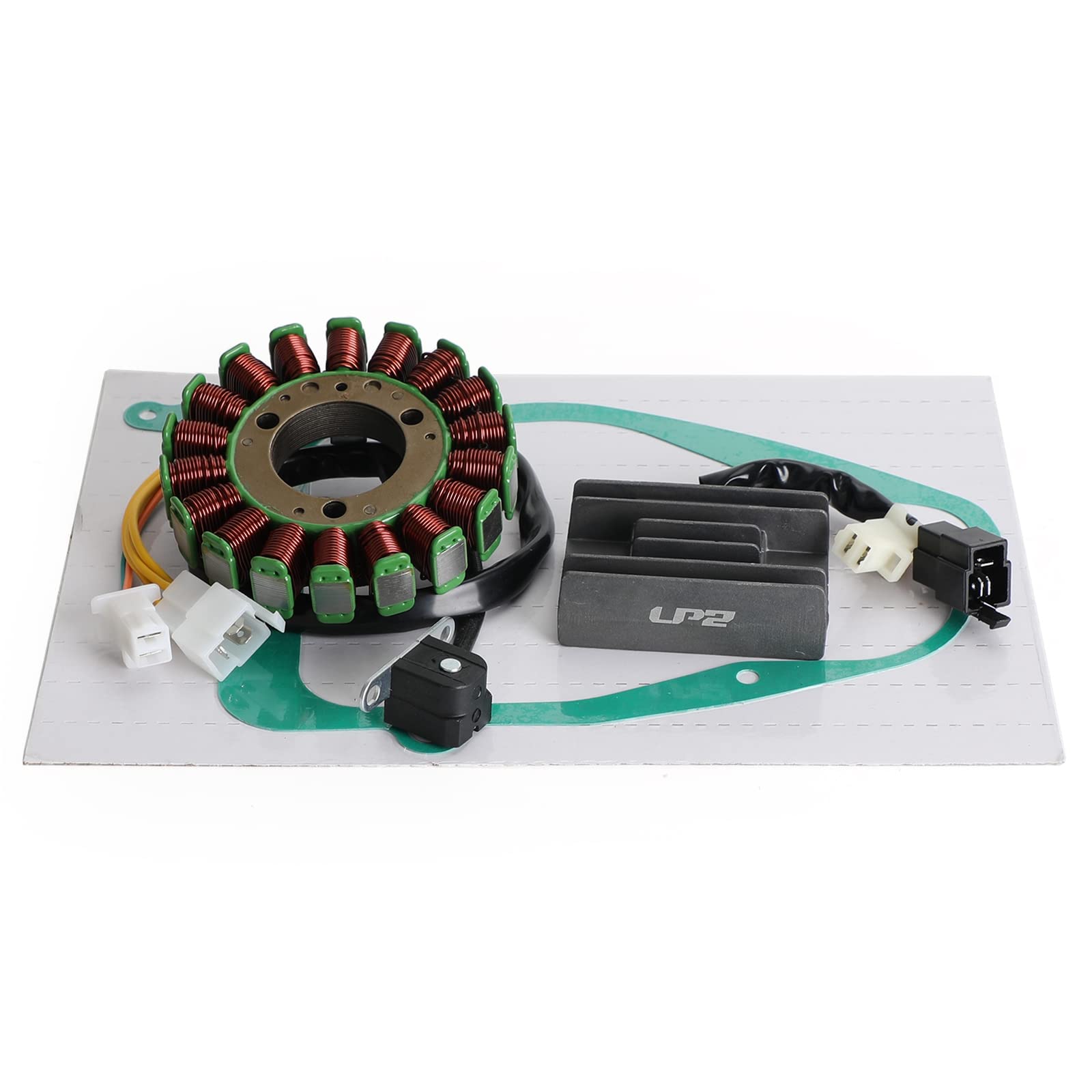 Topteng Magneto Stator+Voltage Rectifier+Gasket passend für Suzuki GN250 85-01 TU250X 97-01 von Topteng