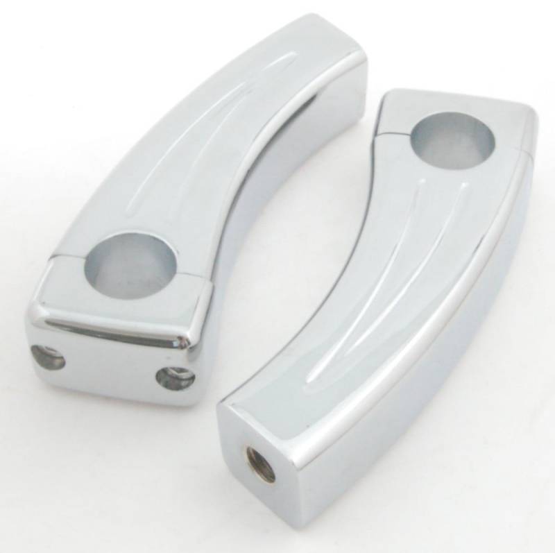 Topteng Motorrad-Bar Riser, 4,5" Billet Chrome 1" Bars Riser Pull Back 1.5" für Hon-da Schatten Intruder VTX von Topteng