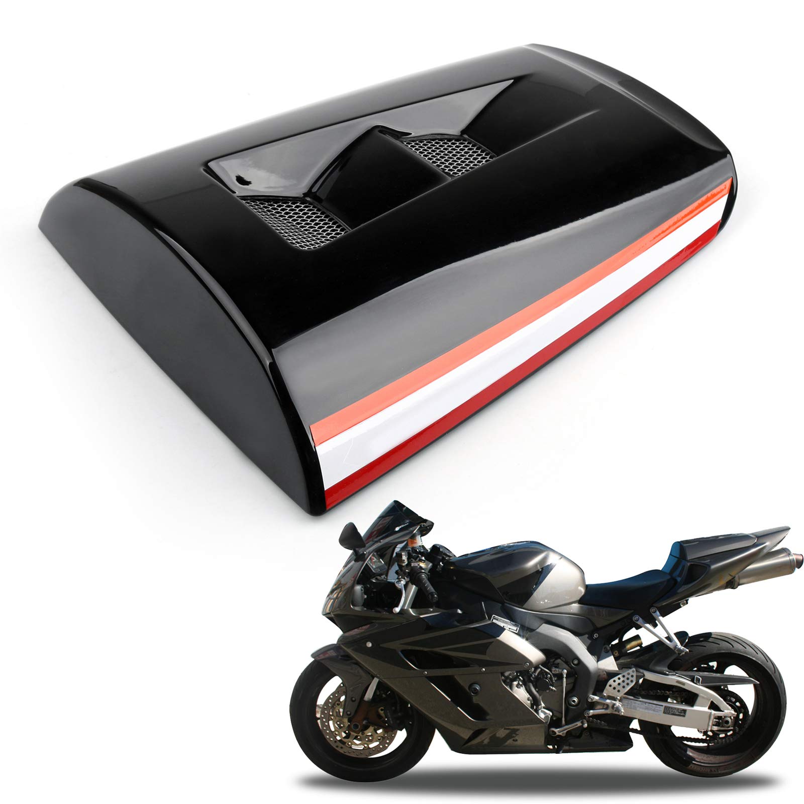 Topteng Motorrad Hinten Sozius-Sitz, Motorrad Fondpassagier Soziusabdeckung ABS Pad Motor Verkleidung Heckabdeckung für Hon-da CBR 1000 RR 2004-2007 von Topteng