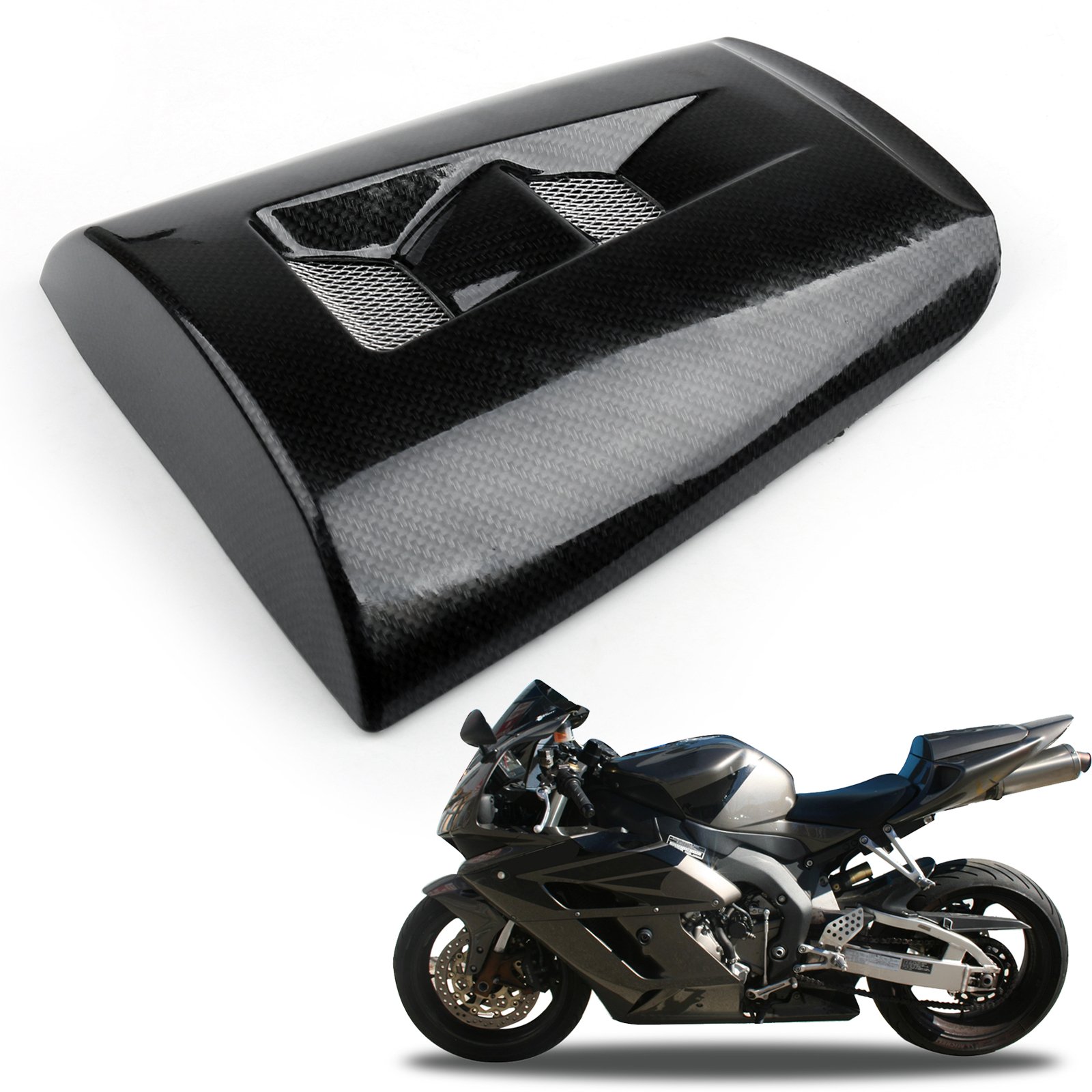 Topteng Motorrad Hinten Sozius-Sitz, Motorrad Fondpassagier Soziusabdeckung ABS Pad Motor Verkleidung Heckabdeckung für Hon-da CBR 1000 RR 2004-2007 von Topteng