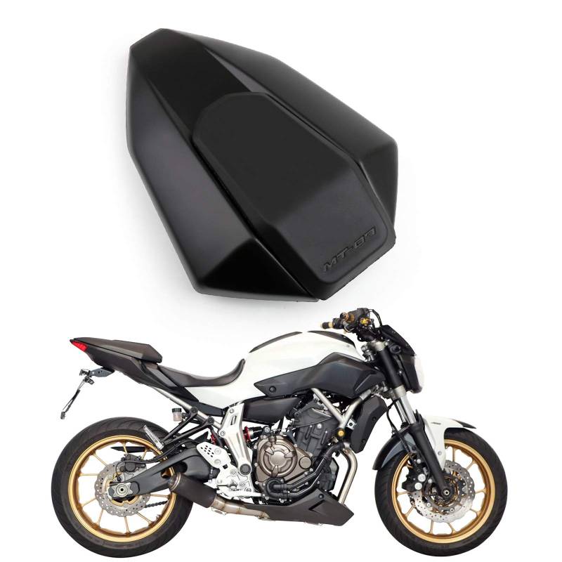 Topteng Motorrad Hinten Sozius-Sitz, Motorrad Fondpassagier Soziusabdeckung ABS Pad Motor Verkleidung Heckabdeckung für Yamaha MT-07 FZ-07 FZ07 2013-2016 von Topteng