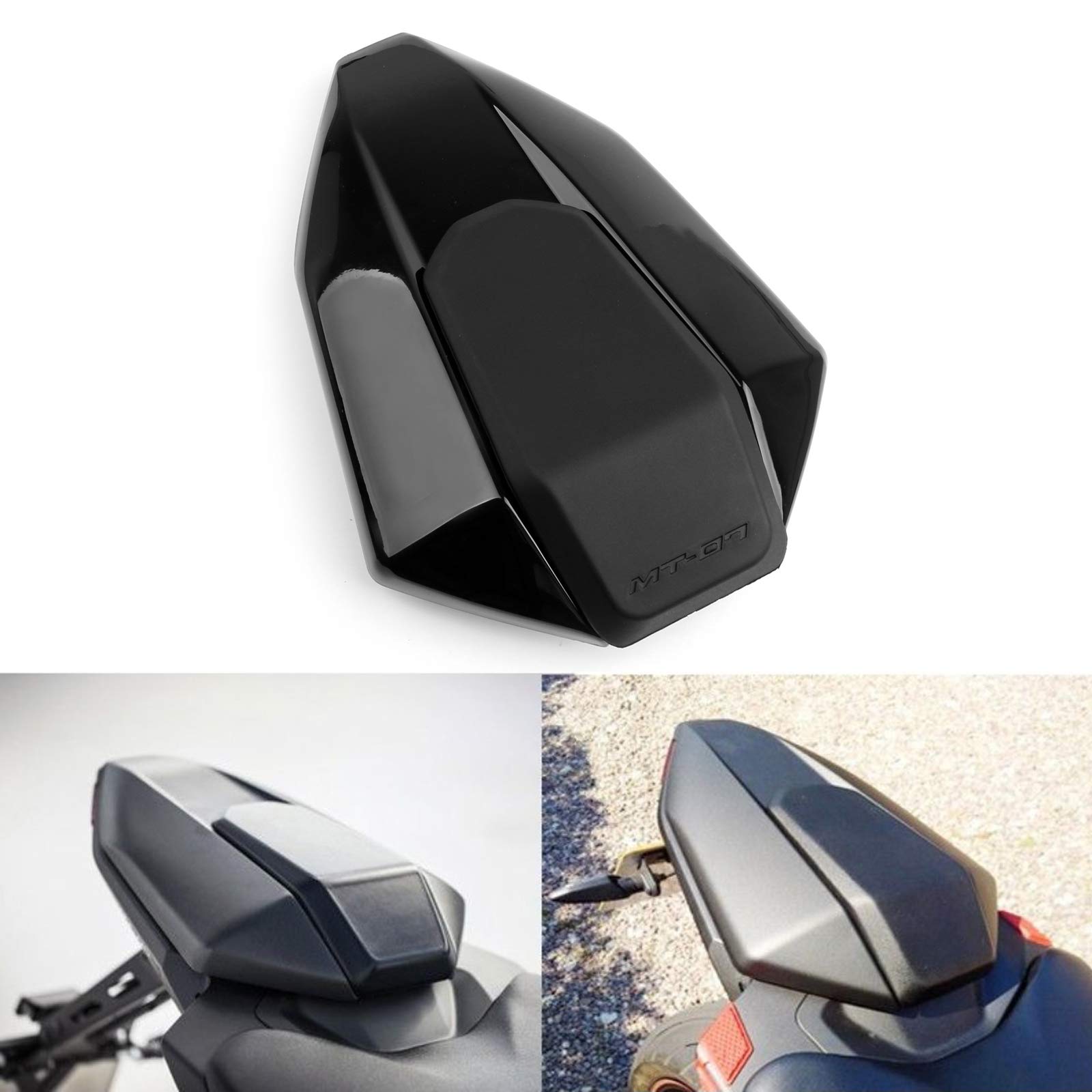 Topteng Motorrad Hinten Sozius-Sitz, Motorrad Fondpassagier Soziusabdeckung ABS Pad Motor Verkleidung Heckabdeckung für Yamaha MT-07 FZ-07 FZ07 2013-2016 von Topteng