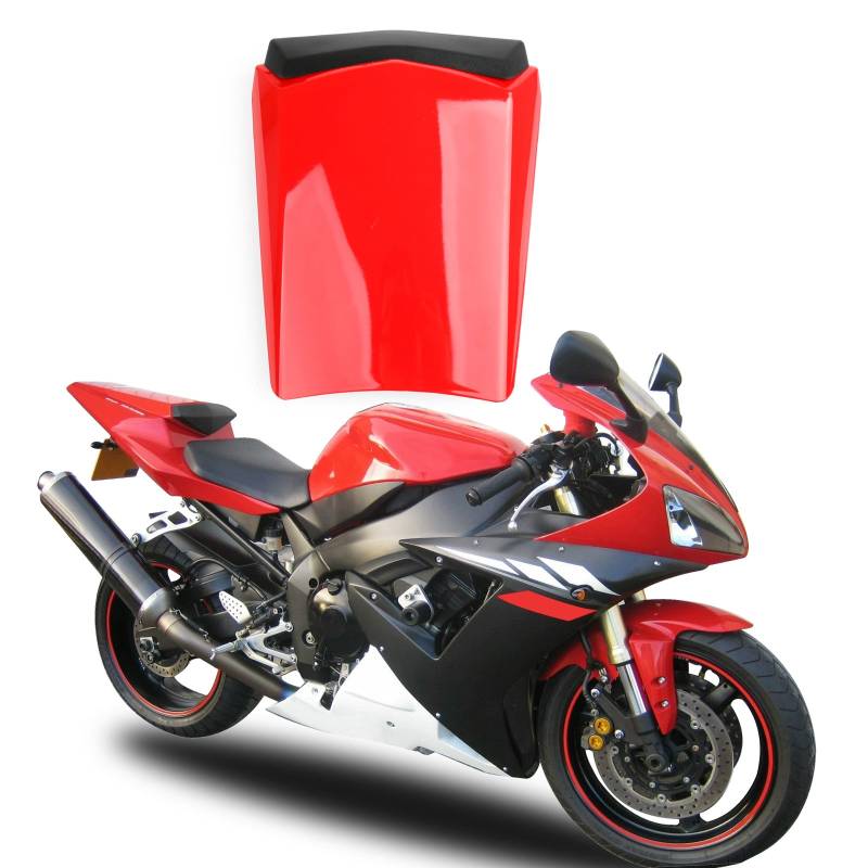 Topteng Motorrad Hinten Sozius-Sitz, Motorrad Fondpassagier Soziusabdeckung ABS Pad Motor Verkleidung Heckabdeckung für Yamaha YZF R1 2002-2003 Fairing von Topteng