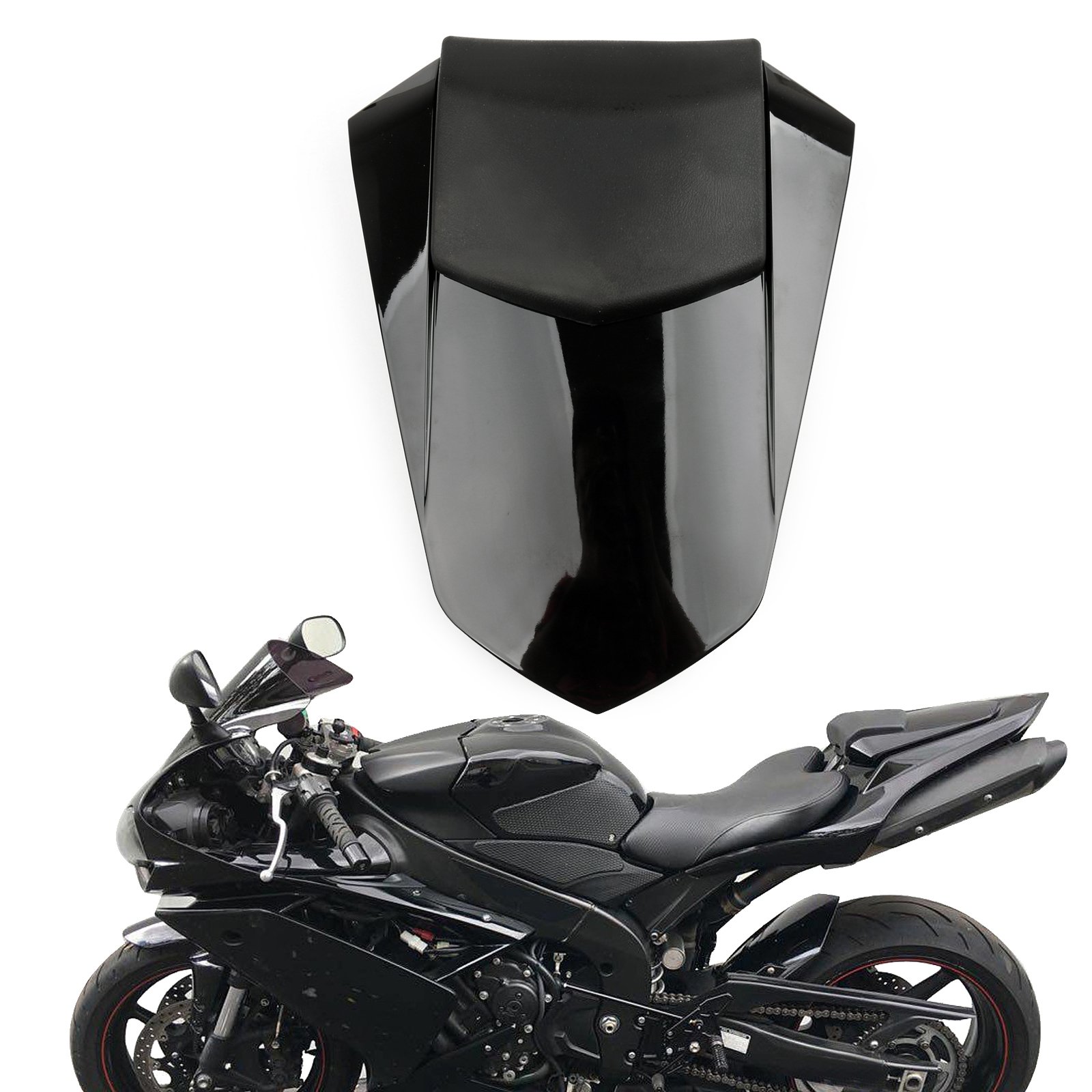 Topteng Motorrad Hinten Sozius-Sitz, Motorrad Fondpassagier Soziusabdeckung ABS Pad Motor Verkleidung Heckabdeckung für Yamaha YZF R1 2007-2008 Fairing von Topteng