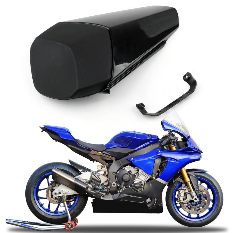 Topteng Motorrad Hinten Sozius-Sitz, Motorrad Fondpassagier Soziusabdeckung ABS Pad Motor Verkleidung Heckabdeckung für Yamaha YZF-R1 R1 2015-2018 von Topteng