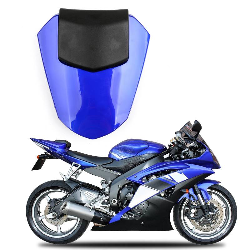 Topteng Motorrad Hinten Sozius-Sitz, Motorrad Fondpassagier Soziusabdeckung ABS Pad Motor Verkleidung Heckabdeckung für Yamaha YZF R6 2008-2016 Fairing von Topteng