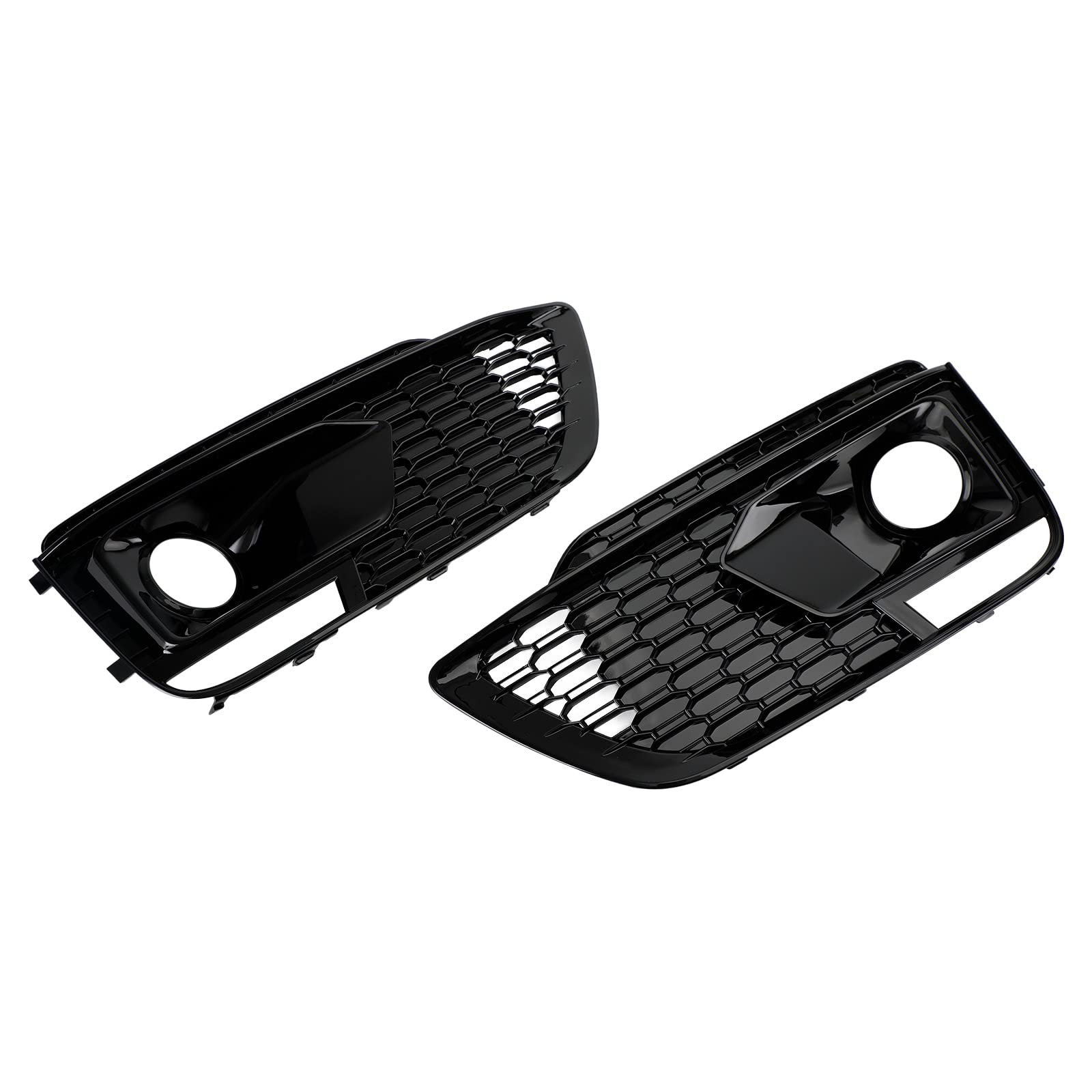 Topteng RSQ5 Black Front Honeycomb Fog Lamp Grilles Cover passend für Audi Q5 SQ5 2018-2020 von Topteng