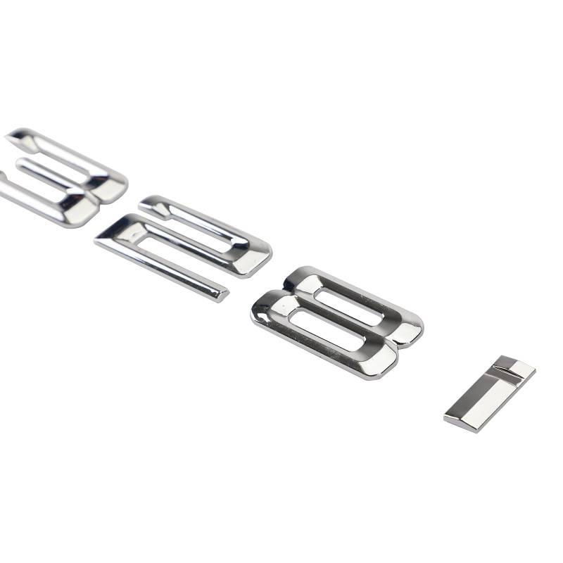 Topteng Rear Trunk Typschild-Abzeichen-Emblem Zahlen Brief Aufkleber Fit für 328 i 328i Chrome von Topteng