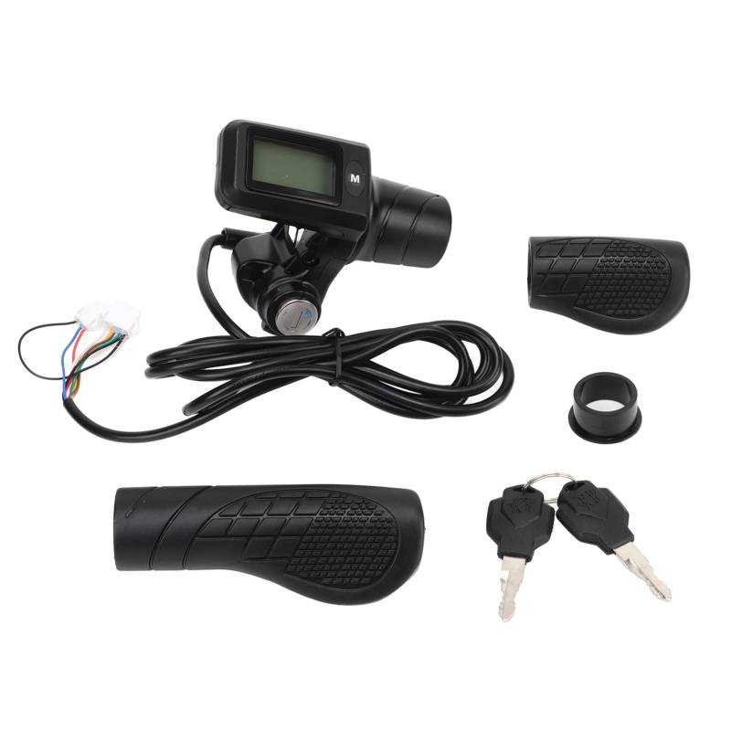 Topyond Bikess Twist Throttle, 805 LCD-Anzeigefeld Gasgriff-Set Elektrofahrräder Scooter Twist Halbgasgriff mit LCD-Panel für 22,5-mm-Lenker von Topyond