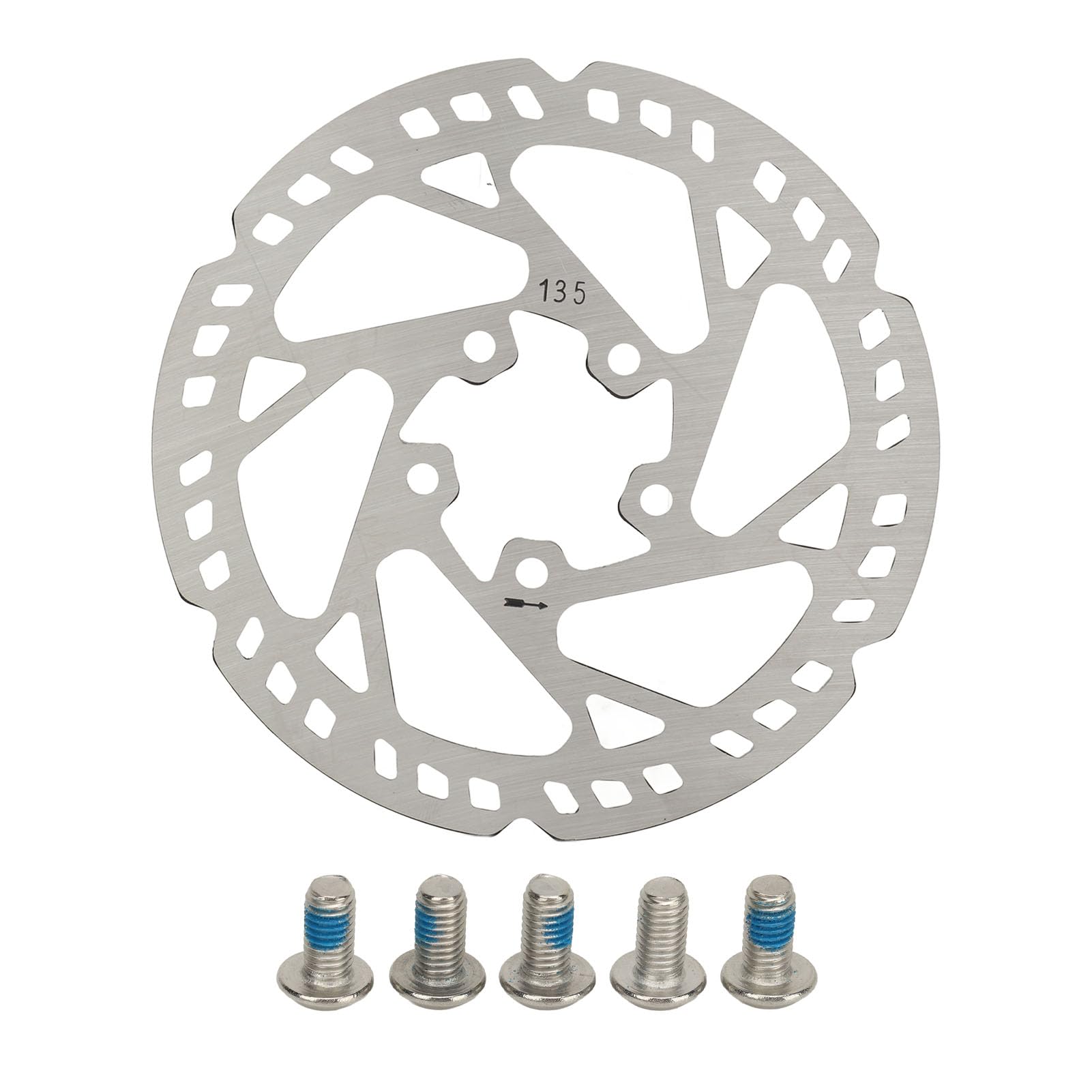 Topyond Elektroroller-Bremsscheibe, 135 mm Bremsscheibe, Edelstahl, einfach zu installierende Elektroroller-Teile für Xiao mi PRO PRO2 MI3 MI4 von Topyond