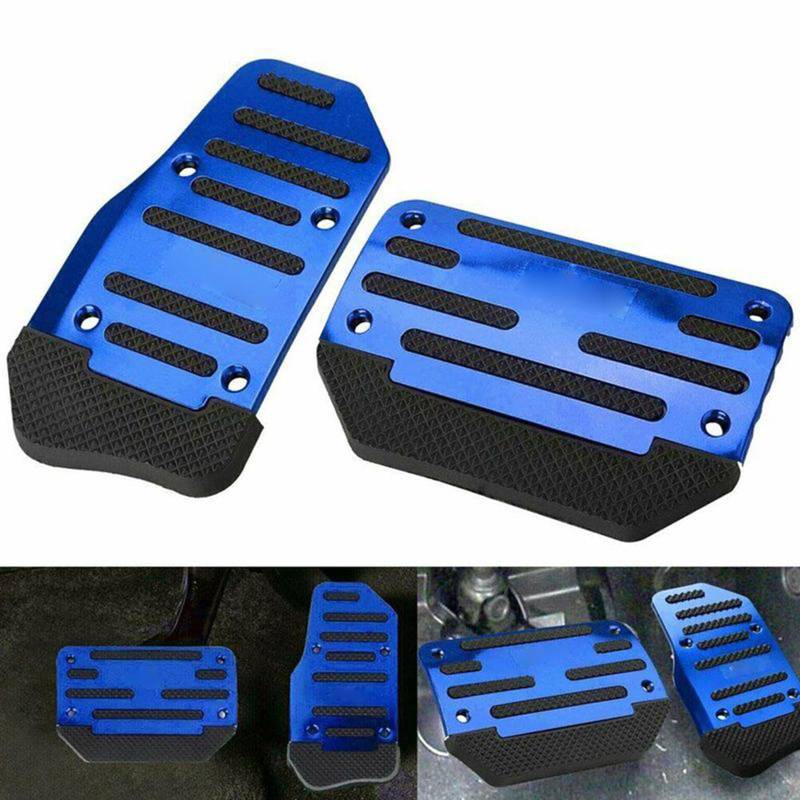 Auto Bremspedalbeläge rutschfeste Auto Pedalbeläge Gaspedal Auflage Abdeckung Fußpedal Auflagen Kits Legierungs Bremsgas Kupplungspedal Kits Gaspedal Extender Pedal Abdeckungen(Blau, 2 Stück) von Torcarvh