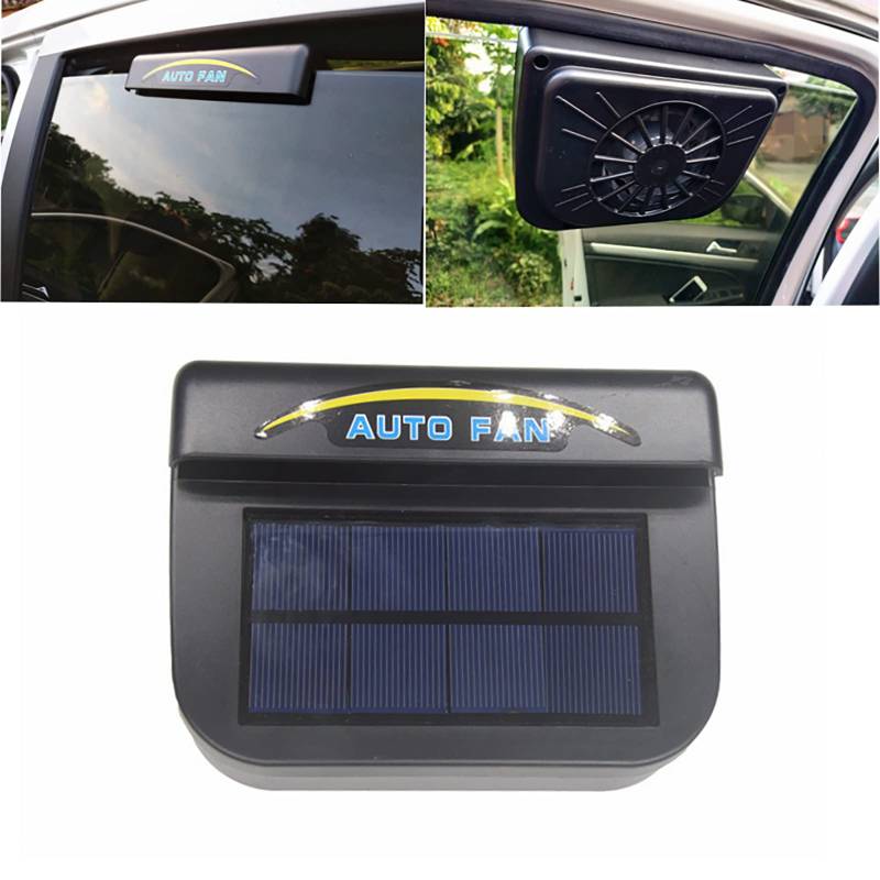 Torcarvh Solar Power Auto Lüfter Auto Air Vent Kühlerlüfter Kühler Lüftungssystem Kühlerlüfter Abgaswärmelüfter Autolüfter mit Gummi (Stil-B) von Torcarvh