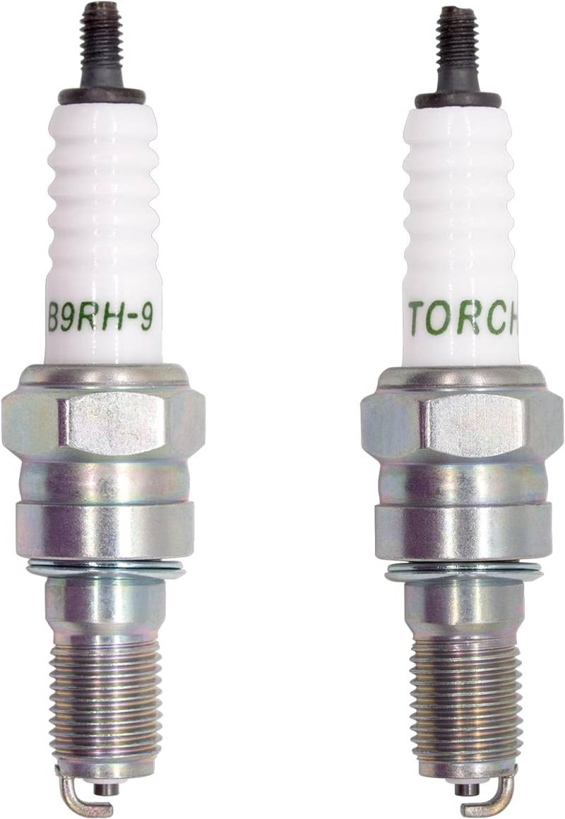 TORCH 2pcs B9RH-9 Zündkerzen Ersetzen für NGK 7502/CR9EH-9, für HONDA 98059-59916 98059-59926, für Denso 4129/U27FER9 von Torch