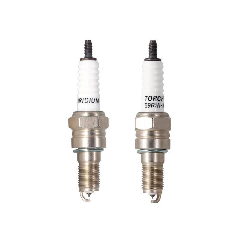 TORCH 2pcs Iridium Zündkerzen B9RHI-9 Ersetzen für NGK IMR9C-9HES,für NGK CR9EH-9, für TO YOTA 90098-77111 Zündkerzen, für SU ZUKI 99000-79K24-H27, für DAI HATSU 99906-910X9-022, OEM von Torch