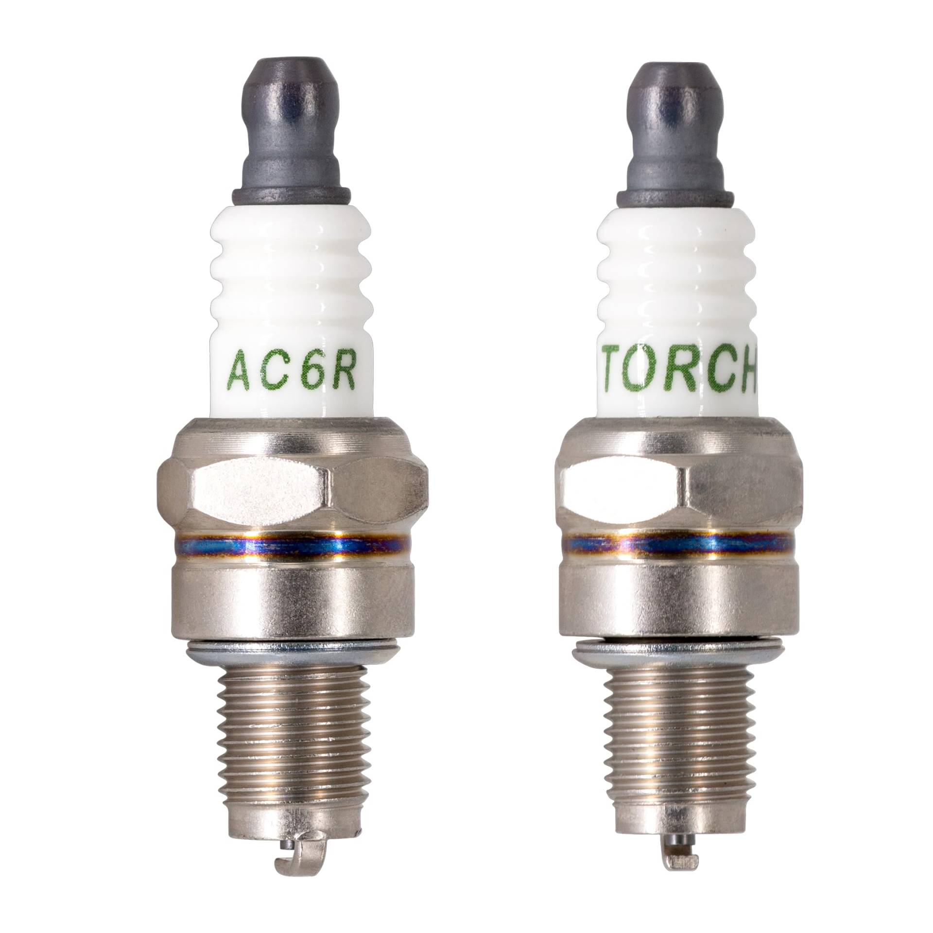 TORCH 2pcs Zündkerze AC6R Ersetzen für NGK 3365/CMR6H,Ersetzen für BOSCH USR7AC, 0 242 035 500, 02420356500, für HON DA 31916Z0H003, für Stihl FS90 FS100 FS40 FS50 FS56 HL90 HL110 HT100 KM90 BR500 von Torch