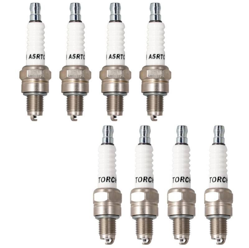 TORCH 8 stk A5RTC Zündkerze Ersetzen für CR5HSB Zündkerze, für 98056-55777 Zündkerze PASST EU2000I, EU2200 Serie GENERATORSI, für 808/Z9Y/P-Z9HC, U16FSR-UB, GX31 GX100 GXH50, OEM von Torch