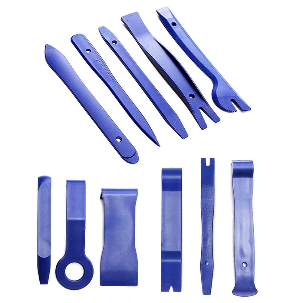 Auto Demontage Werkzeug,Hebelwerkzeug Plastikkeil,11pcs Auto Zierleistenkeile Set Automotive Reparatur Werkzeug Universal,Zierleistenkeil Cliplöser,Hebelwerkzeug Auto Set Auto Trim Kit zum Entfernen von Toulifly