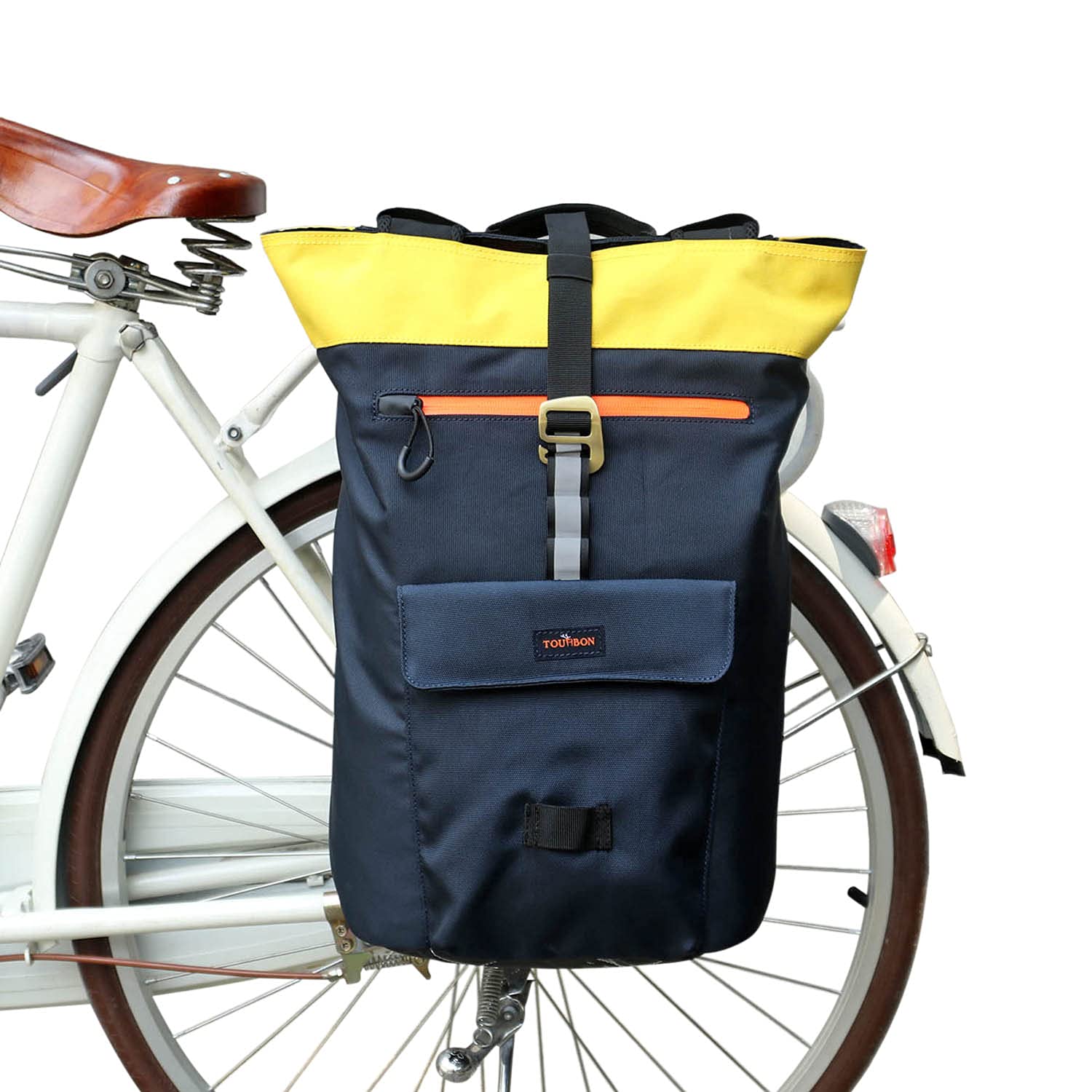 Tourbon wasserdichter Nylon-Fahrrad-Rucksack für Laptop, Reise, Tagesrucksack, Schultasche, groß von Tourbn