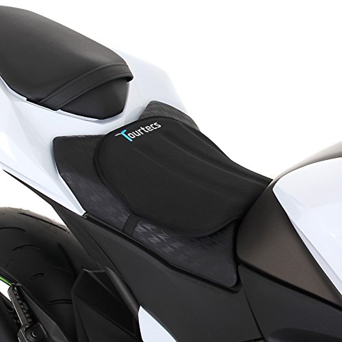 Tourtecs - Motorrad Sitzauflage für Daelim S2 125 Freewing Schwarz Neopren S Gelkissen Gel Pad Sitzbank von Tourtecs