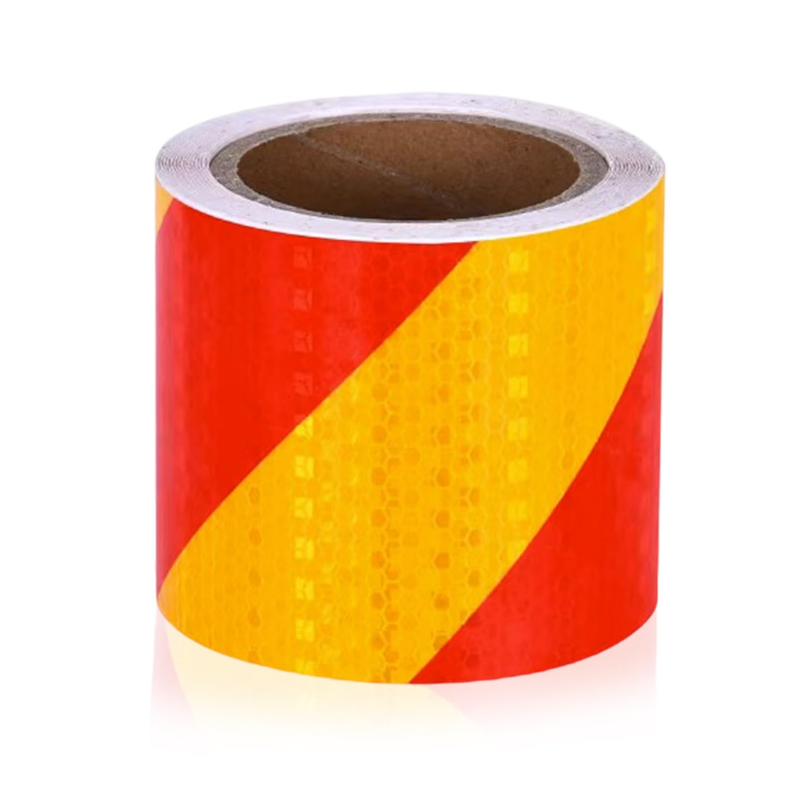 Tovbmup Reflektierendes Klebeband Rot Gelb 10cm x 10cm,ndustrielle Markierung,Warnung, Sicherheit, selbstklebendes Klebeband,Warning Tape für Fahrzeuge,Autos,Anhänger,Boote von Tovbmup