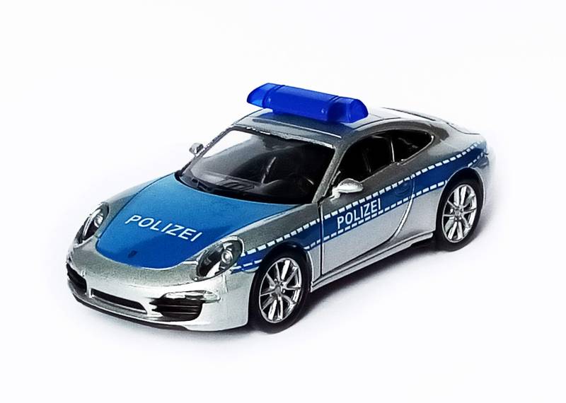 Toys Porsche 911 (991) Carrera S Polizei Modell Metall Welly Modellauto Spielzeugauto 47 von Toys