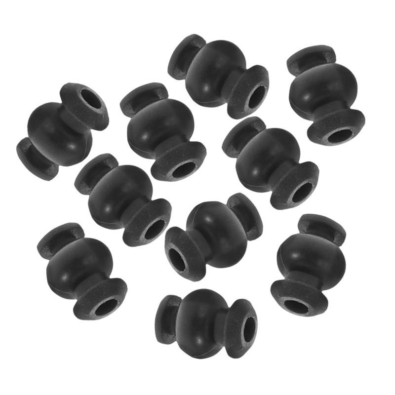 Toyvian 10 Stück Stoßdämpfende Gummibälle, Schwarze Silikonhalterung, Stoßdämpfungsbälle, Anti-vibrationsdämpfer-bälle von Toyvian