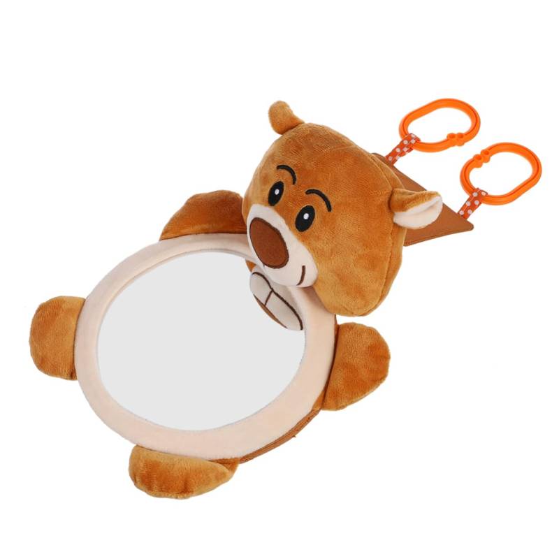 Toyvian 1stk Zerrspiegel Kinderspiegel Für Den Toten Winkel -sichtspiegel Autospiegel Für Babys Autositz Rückspiegel Rücksitz Beobachtungsspiegel -autospiegel Plüsch Brown von Toyvian