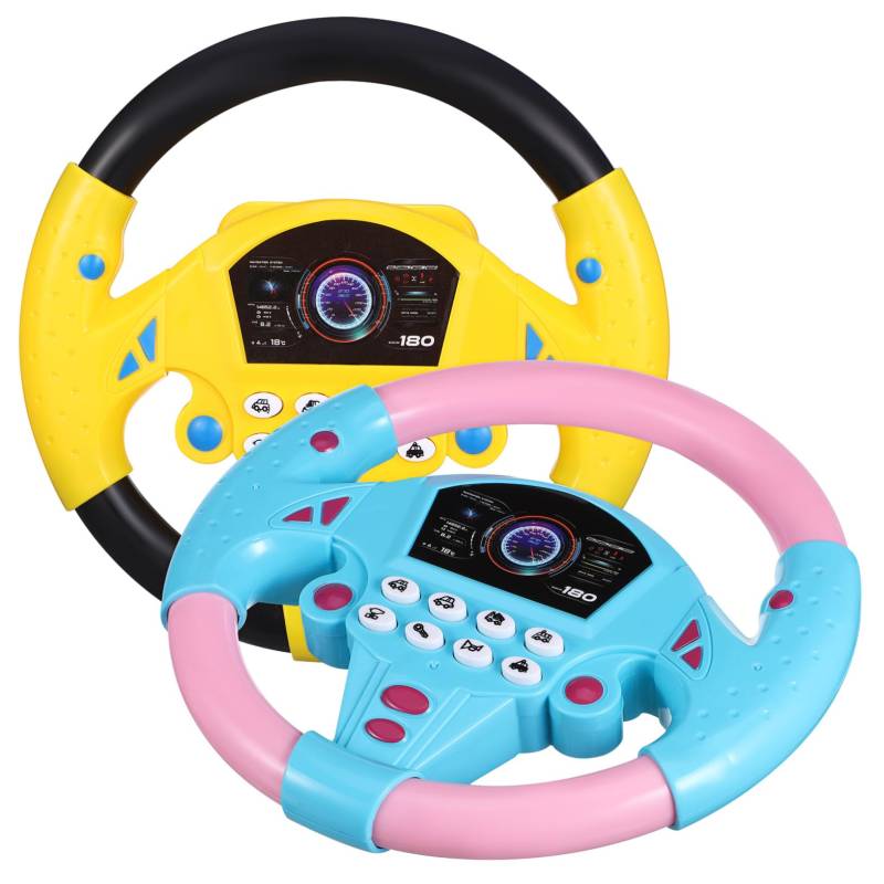 Toyvian 2 Stk Lenkradsimulator Simuliertes Lenkrad Kinderauto-lenkrad Lenkrad Vorgeben Autositz-fahrspielzeug Lenkrad Spielzeug Spielzeugauto Lenkrad Fahrsimulator Für Kinder Plastik von Toyvian