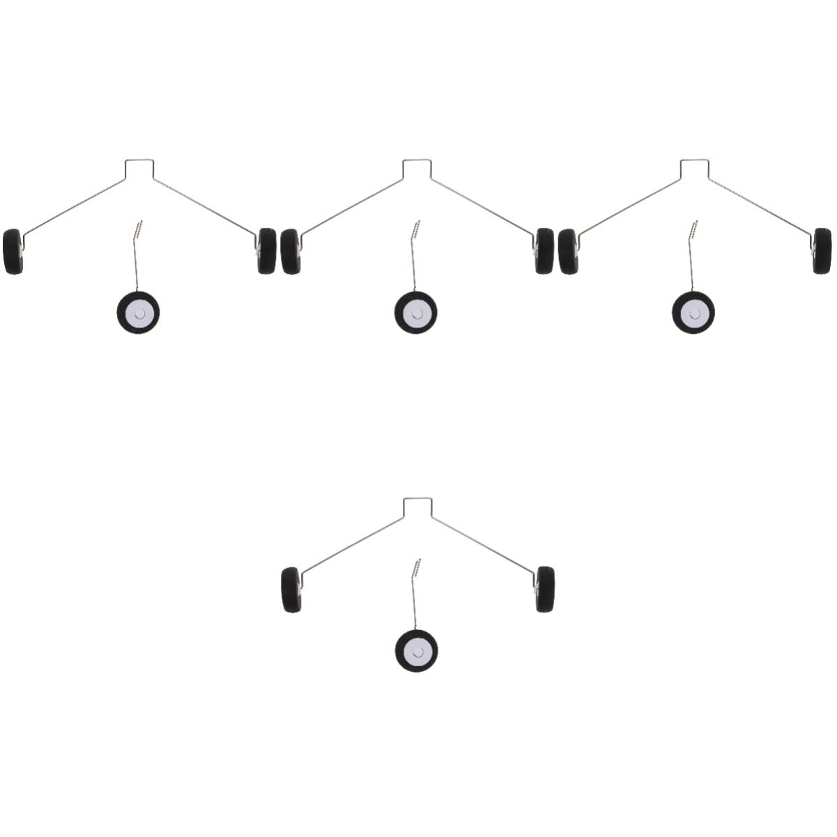 Toyvian 4 Sätze Flugzeugfahrwerk Modellflugzeug Spielzeug Flugzeugunterstützung Hilfe bei der Landung von RC-Flugzeugen Unterstützung bei der Landung von RC-Flugzeugen Plastik Black von Toyvian