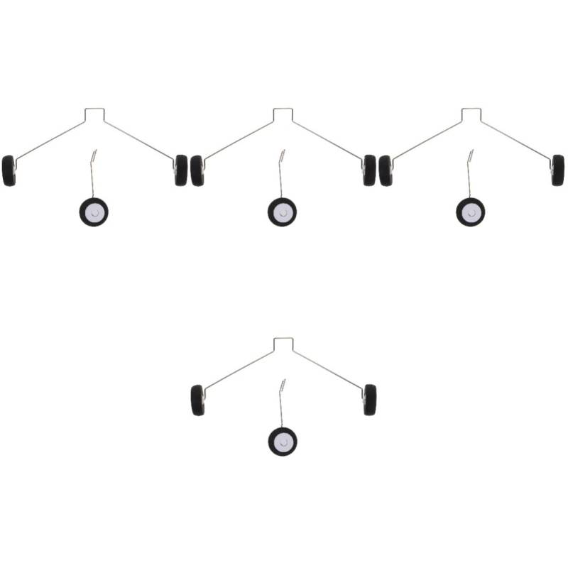 Toyvian 4 Sätze Flugzeugfahrwerk Modellflugzeug Spielzeug Flugzeugunterstützung Hilfe bei der Landung von RC-Flugzeugen Unterstützung bei der Landung von RC-Flugzeugen Plastik Black von Toyvian