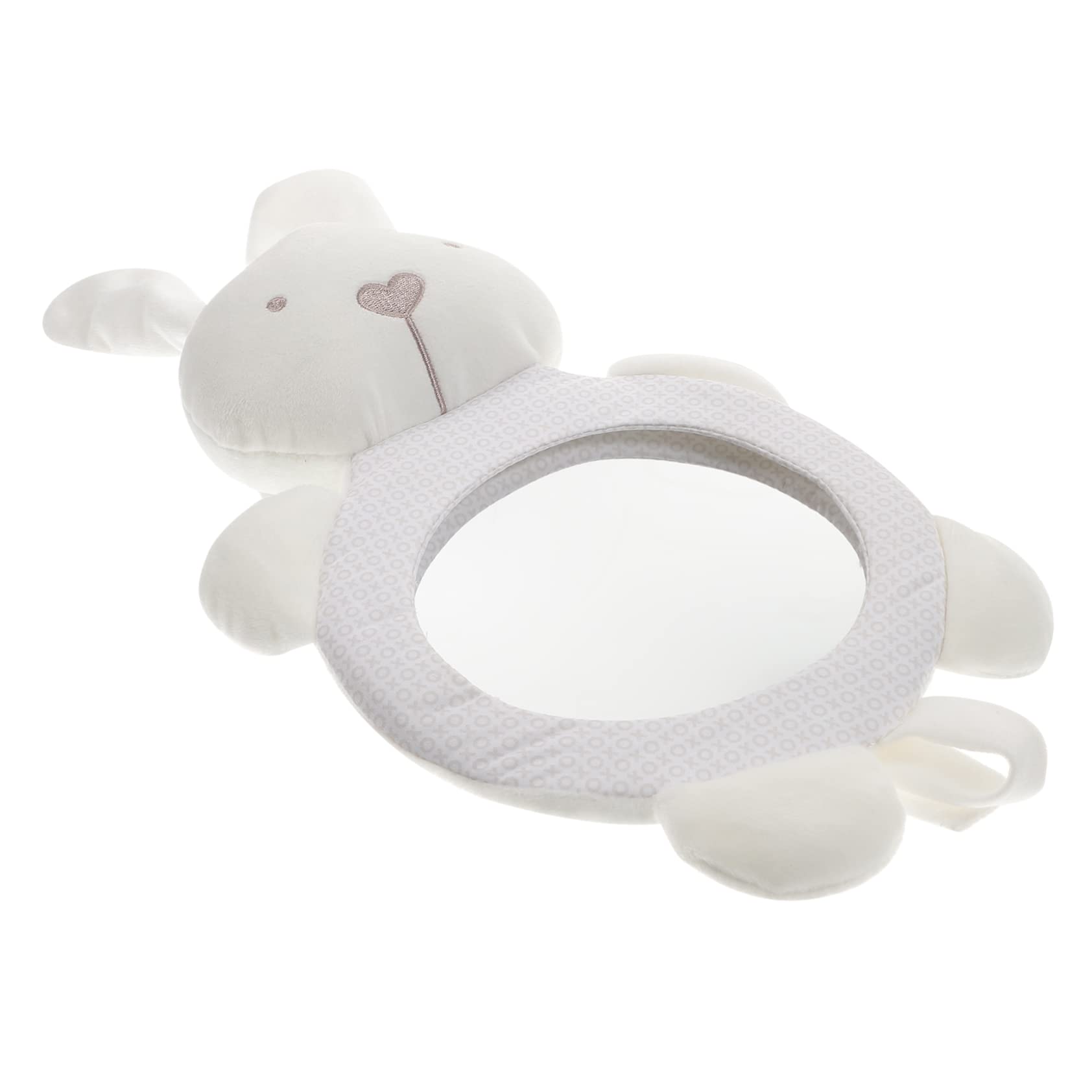 Toyvian Zerrspiegel für kinderspielzeug spielzeuge Rear facing mirror Animal shape mirror kindersitz Babyautospiegel Hasenbabyspiegel Autositze Spiegel Flanell Weiß von Toyvian