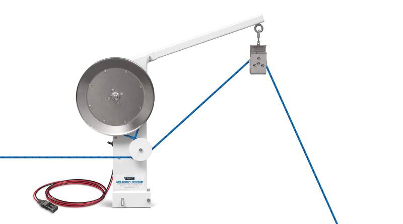 Trac Camco Outdoors Seilwinde | mit 50 kg Hubkapazität und korrosionsbeständigem, pulverbeschichtetem Aluminiumrahmen | geringer Ampere-Verbrauch, Schnurgeschwindigkeit von 49,9-150 m pro Minute von Trac