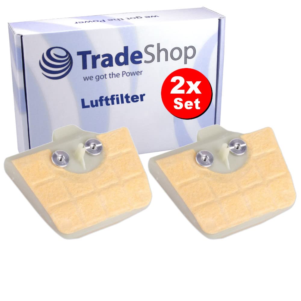 2x Trade-Shop Luftfilter Vlies 10,5 x 9 x 4cm für Stihl 034 036 MS340 MS360 ersetzt 1125-120-1626 11251201626 / Motorsäge Kettensäge Ersatzteil von Trade-Shop