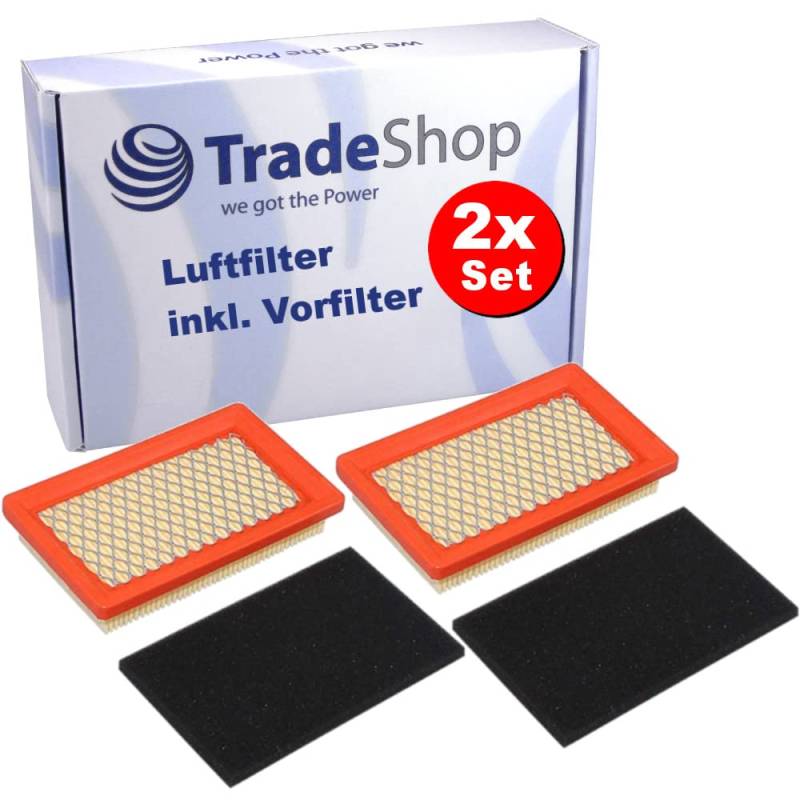 2x Trade-Shop Luftfilter inkl. Vorfilter Ersatz für Honda HRB 475 HRB 535 HR215K1 HRB215 HRB215K1 HRB215K2 HRB215K3 HRB215K4 HRM195 HRM215 HRM215K1 von Trade-Shop