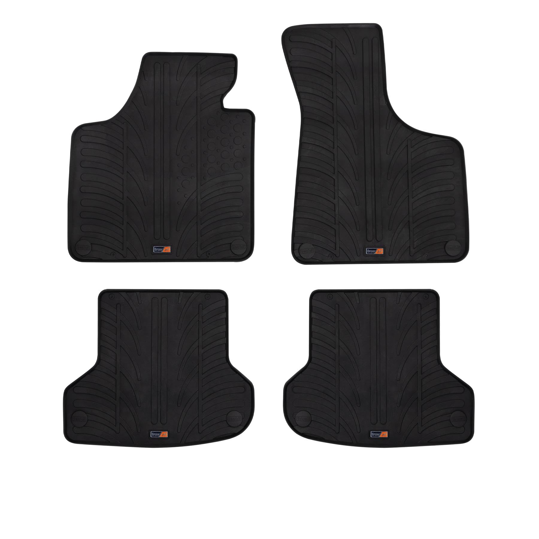 Travall Mats Gummifußmatten Kompatibel Mit Audi A3 3 Türer (2003-2012) A3 Sportback (2004-2012) TRM1122 - Allwettermatten Nach Maß Fussmatten Set von Travall