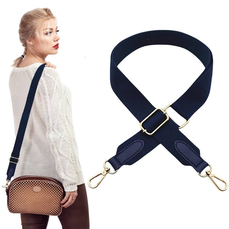 Traziewell Riemen für Umhängetasche Blau Boho Schultergurt für Taschen 3,8cm Taschengurt Breit Schulterriemen Handtaschen Riemen 70-130cm für Schultertaschen Taschen 0121 von Traziewell