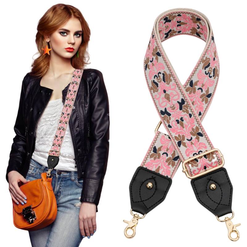 Traziewell Taschengurt Pink Breitem Schultergurt für Crossbody Bag Damen Umhängegurt für Taschen Taschengurte zum Wechseln Breiter Taschenriemen Zubehör Tragegurt Bag Gürteltasche Damen 2728 von Traziewell