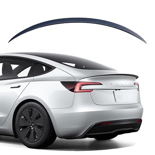 Treesiche Spoiler Original Für Tesla Model 3,Heckspoiler Flügel Lippe,Carbonfaser Spoiler Heckflügel Für 2019-2023 Model 3 Zubehör, Nicht Für Model 3 Highland (Glänzendes Carbon) von Treesiche