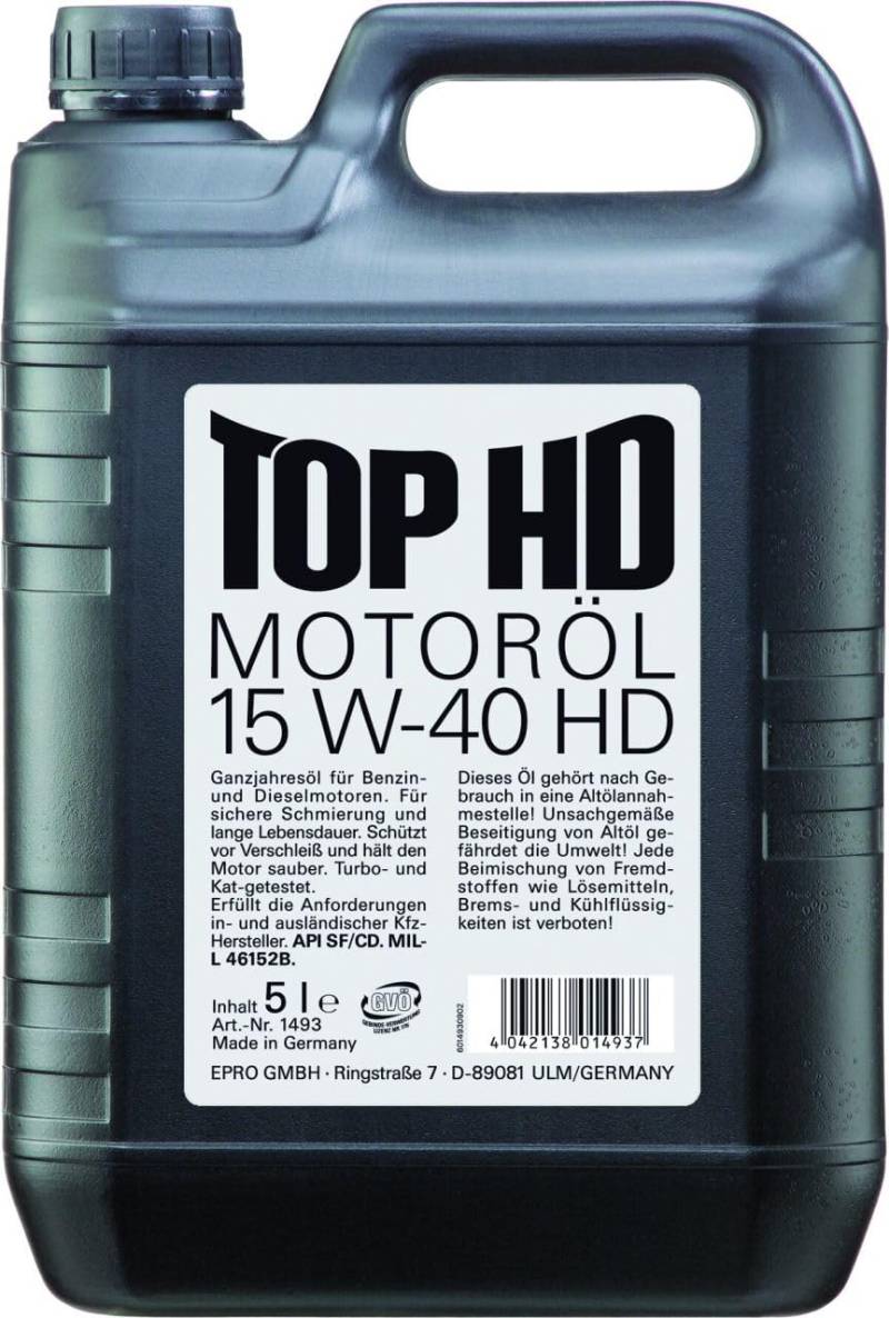 Motoröl Top HD 15W-40 5 l Öl Motoröle Motorenöle Motorenöl Motor Benziner Diesel von Trend Line