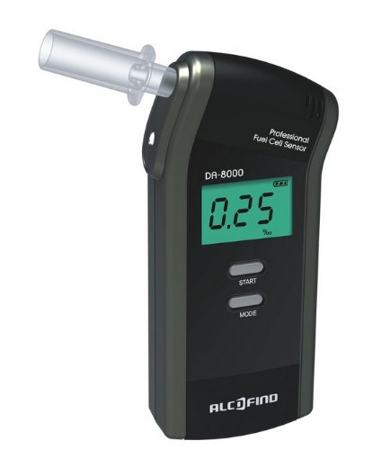 Trendmedic Alkoholtester Alcofind DA-8000 | mobiles digitales Atem-Alkoholmessgerät mit langzeitstabilen Fuel-Cell-Sensor bis 5.00‰ | polizeigenau von Trendmedic