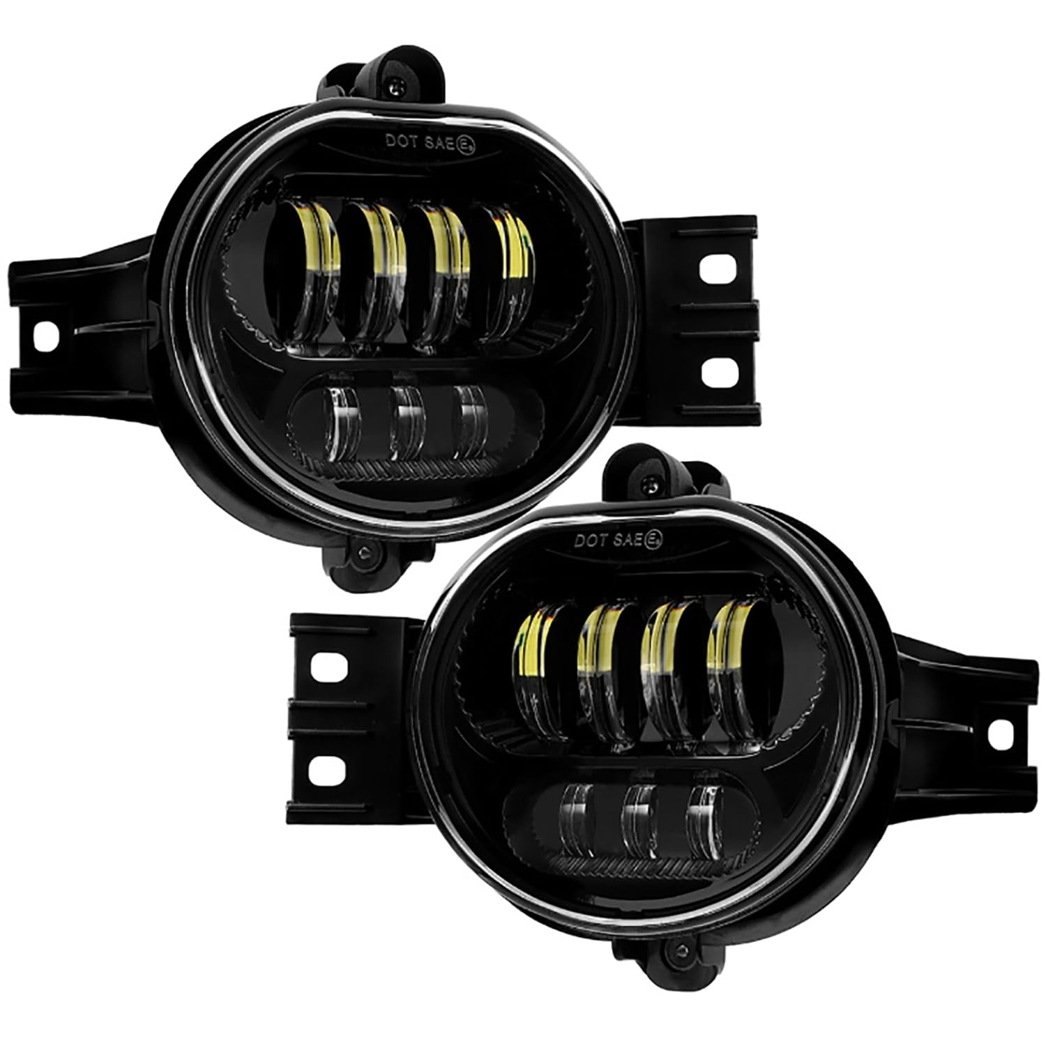 Tri-Aroute LED-Nebellicht für Dodge Ram 1500 2500 3500 2002-2009 Durango 2004-2006 Nebelscheinwerfer Montage wasserdicht 6000k,Schwarz von Tri-Aroute