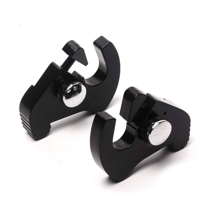 Triclicks Motorrad Schwarz Abnehmbare Rotierend Sissy Bar Rückenlehne Gestell Docking Latch Clips Kit Gepäckträger Verriegelung Mount für Harley Electra Road Street Glide Road King Softail von Triclicks