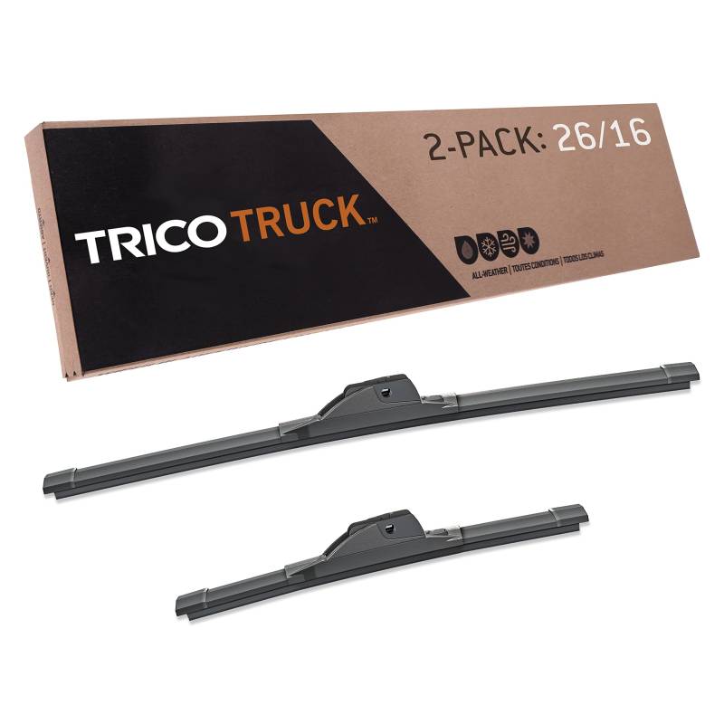 TRICO Solutions™ Truck 26 Zoll & 16 Zoll 2 Stück High Performance Automotive Ersatz Scheibenwischerblatt für ausgewählte Toyota, Hyundai, Kia, Subaru und Ford Modelle (58-2616) von Trico