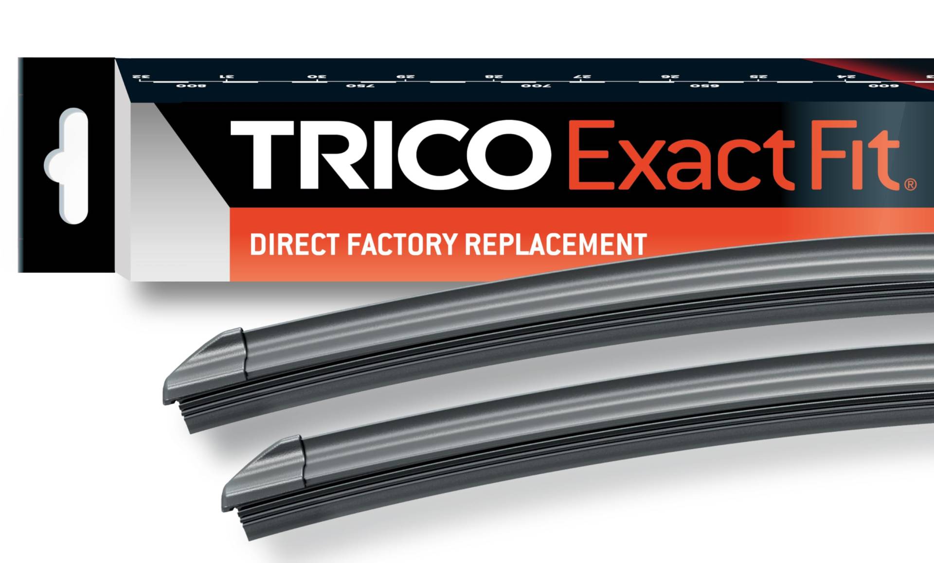 Trico Scheibenwischer Exact Fit - Länge: 650 + 430mm | Set für Frontscheibe | für BWM 6 F06, F12, F13 | Peugeot: 207, 207 SW, 207 CC | Ford: Focus II von Trico