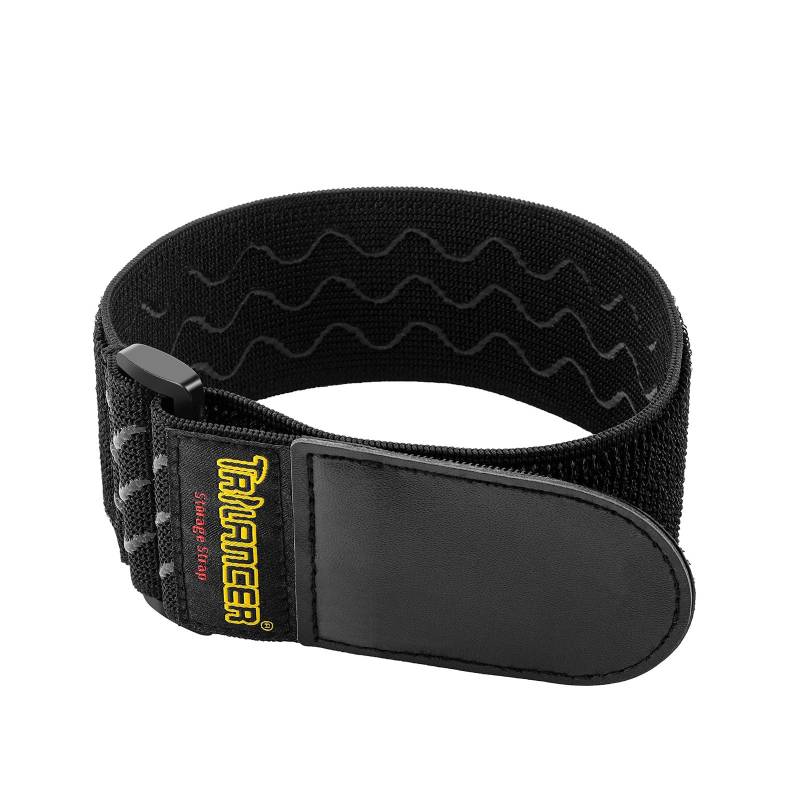 Trilancer Elastische Cinch Straps mit Anti-Rutsch-Streifen, 2 x 18 Zoll (4 Stück) Haken und Loop Storage Straps mit Schnalle, Bundling Straps für Verlängerungsseile, Kabel, Ropes, Hoses, Fahrrad, von Trilancer