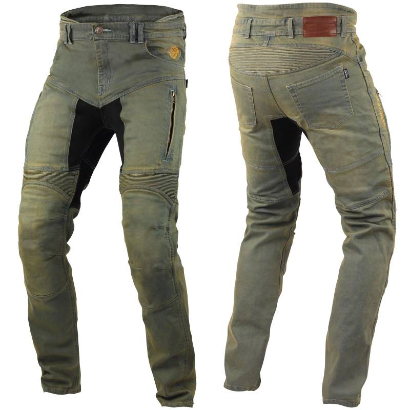 Trilobite 661 Parado Motorradjeans Blau/Grün Lang 44 von Trilobite