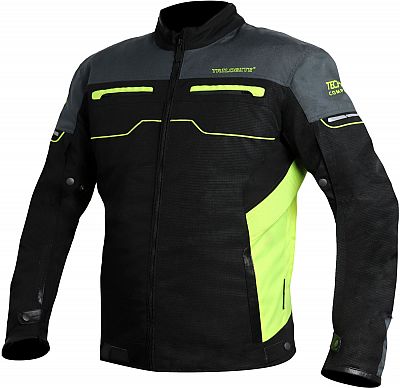 Trilobite All Ride, Textiljacke wasserdicht - Schwarz/Grau/Neon-Gelb - 4XL von Trilobite