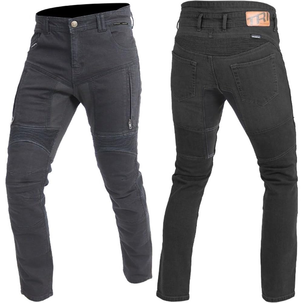 Trilobite Parado MONOLAYER schwarz Motorradjeans für Herren CE AAA Slim-Fit Tri-Stretcher Pro 5.0 mit Protektoren, 30/34 von Trilobite