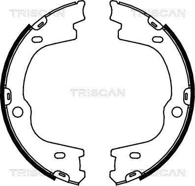 Bremsbackensatz, Feststellbremse Hinterachse Triscan 8100 43026 von Triscan